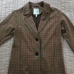 Stretch plaid check blazer from Anthropologie Avec Les Filles